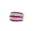 Art Deco Inspired Vintage Ruby Diamond 18 Karat White Gold Channel Set Ring
