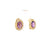 Antique Amethyst Diamond 18 Karat Yellow Gold Clip On Earrings