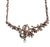 Antique French Rose Cut Diamond 18 Karat Rose Gold Silver Necklace