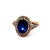 Victorian GIA 5.34 Carat Ceylon Sapphire Diamond 14 Karat Rose Gold Cluster Ring