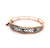 Retro Diamond Platinum 14k Yellow Gold Hinged Bracelet
