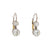 Antique Inspired Diamond Platinum 18 Karat Yellow Gold Drop Earrings