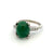Mid Century 5.15 Carats Emerald Diamond Platinum Ring