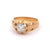 Art Nouveau Old Mine Cut Diamond 18 Karat Yellow Gold Solitaire Ring