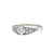 Art Deco Old Mine Cut Diamond 18 Karat White Gold Ring