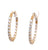 Diamond 14 Karat Yellow Gold Hoops Earrings