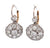 Art Deco Inspired Diamond Platinum Cluster Drop Earrings
