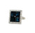Art Deco Inspired Sapphire Diamond Platinum Square Cocktail Ring