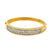 Vintage Princess Cut Diamond 18 Karat Yellow Gold Hinged Bracelet