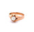 Edwardian Old Mine Cut Diamond 14 Karat Rose Gold Belcher Solitaire Ring