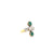 Antique French Old Mine Cut Diamond Emerald 18 Karat Gold Ring