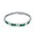 Diamond Emerald 14k White Gold Tennis Bracelet