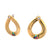 Vintage Italian Gemstone Diamond 18 Karat Yellow Gold Hoop Earrings