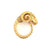 Mid Century Etruscan Style 18 Karat Yellow Gold Ram Head Ring