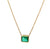 2.08 Carats Emerald 18k Yellow Gold Bezel Set Necklace