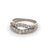 Vintage Diamond 14 Karat White Gold Chevron Band Set