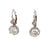 Art Deco Inspired Diamond Platinum Buttercup Drop Earrings