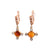 Citrine Diamond 18 Karat Rose Gold Dangle Earrings