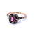 Antique Austro-Hungarian Pink Sapphire Diamond 14 Karat Rose Gold Cluster Ring