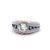 Art Deco Diamond Sapphire Platinum Bezel Set Ring