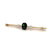 Mid Century 2.30 Carats Green Sapphire Diamond 18 Karat Yellow Gold Bar Brooch