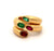 Vintage Cartier Gemstone 18k Yellow Gold Ellipse Deux Tetes Croisees Bypass Ring Set