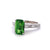 Vintage 3.04 Carats Tsavorite Garnet Diamond 18 Karat White Gold Ring