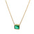 2.08 Carats Emerald 18k Yellow Gold Bezel Set Necklace