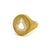 GIA 2.04 Carats Shield Cut Diamond 20 Karat Yellow Gold Signet Ring
