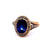 Victorian GIA 5.34 Carat Ceylon Sapphire Diamond 14 Karat Rose Gold Cluster Ring