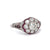 Art Deco Inspired 0.52 Carat Brilliant Cut Diamond Ruby Platinum Flower Filigree Ring