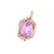 Vintage Kunzite Diamond 18 Karat Yellow Gold Platinum Pendant