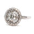 Art Deco Inspired 0.70 Carat Diamond Platinum Halo Filigree Ring