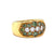 Vintage Color Treated Green Diamond 18 Karat Yellow Gold Band
