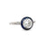 Art Deco Inspired 0.87 Carat Diamond Sapphire Platinum Halo Engagement Ring