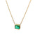 2.08 Carats Emerald 18k Yellow Gold Bezel Set Necklace