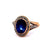 Victorian GIA 5.34 Carat Ceylon Sapphire Diamond 14 Karat Rose Gold Cluster Ring