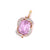 Vintage Kunzite Diamond 18 Karat Yellow Gold Platinum Pendant