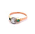 Mid Century Russian Diamond Emerald 14k Rose Gold Platinum Ring