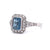 Art Deco Inspired Aquamarine Diamond Platinum Ring