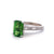 Vintage 3.04 Carats Tsavorite Garnet Diamond 18 Karat White Gold Ring