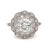 Art Deco Inspired 1.32 Carat Round Cut Diamond Platinum Filigree Engagement Ring