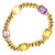 Vintage French Amethyst & Citrine 18 Karat Gold Bracelet