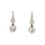 Antique Inspired Diamond Platinum 18 Karat Yellow Gold Drop Earrings