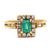 Vintage 0.50 Carat Emerald Diamond Yellow Gold Ring
