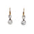 Antique Inspired 1.07 Carat Diamond Platinum 18 Karat Yellow Gold Drop Earrings