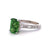 Vintage 3.04 Carats Tsavorite Garnet Diamond 18 Karat White Gold Ring