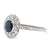 Art Deco Inspired Sapphire Diamond Platinum Ring