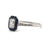 Art Deco Inspired Diamond Sapphire Halo Engagement Ring
