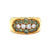 Vintage Color Treated Green Diamond 18 Karat Yellow Gold Band
